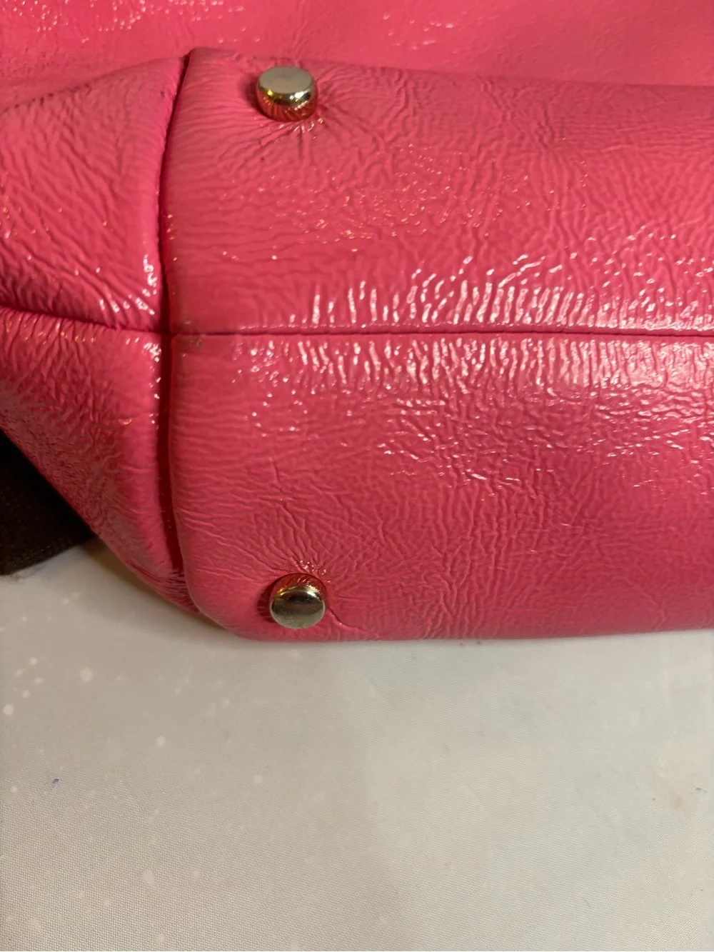 kate spade Hot Pink Patent Leather Tote with leather Straps